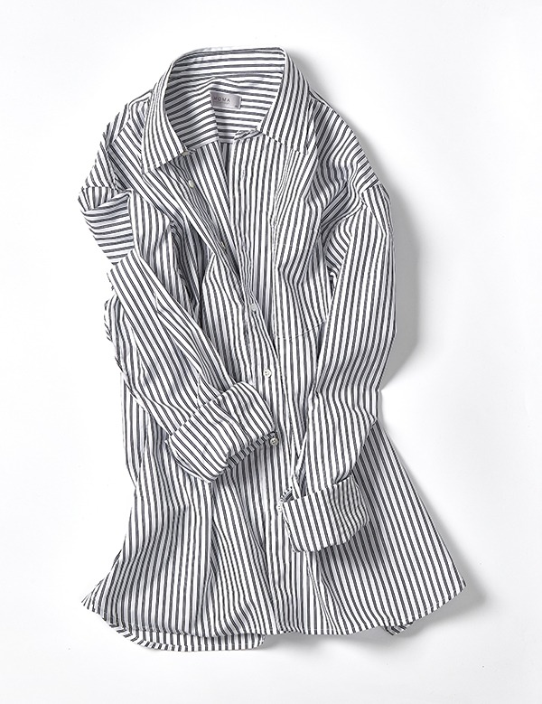 120/2 Giza &amp; supima cotton double stripe shirt