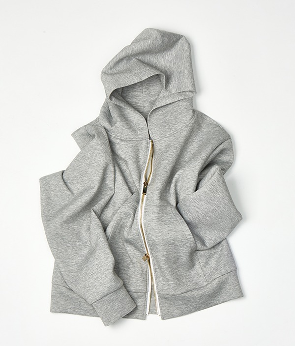 Japanese soft neoprene hood zip-up gray [품절임박]
