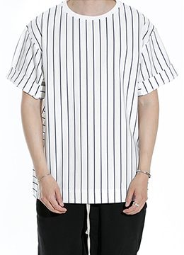 [Japan fabric]  Over fit stripe t-shirt  [2 color]