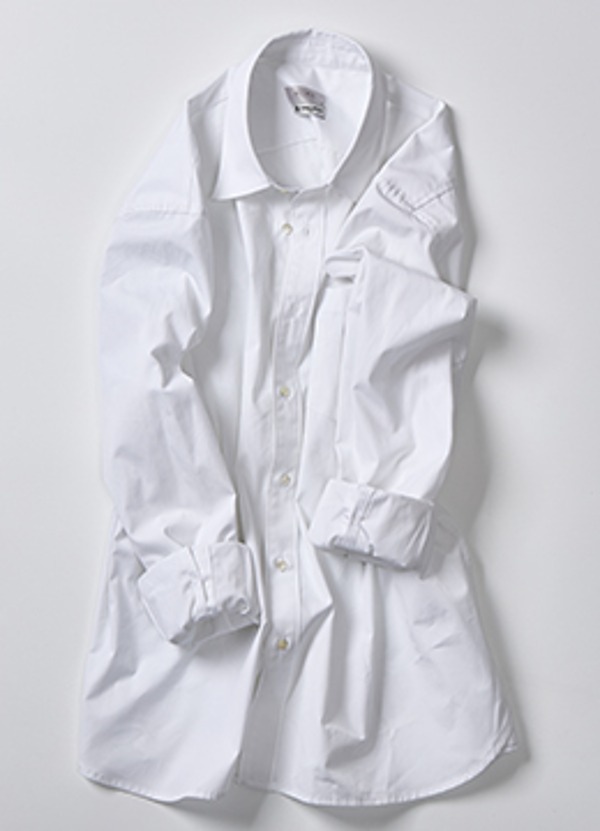 Thomas mason 120/3 poplin white shirt