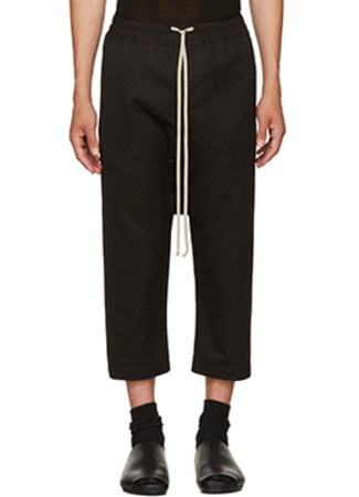 Drawstring Cropped Trousers - 2 fabric