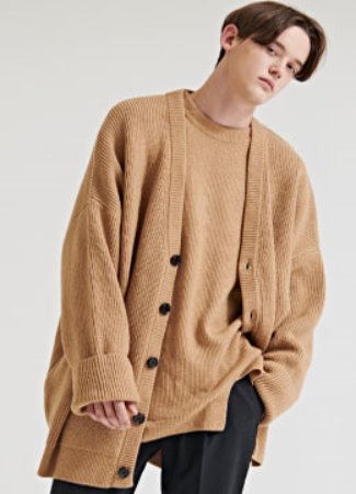 [Italy cashmere] Over fit heavy cardigan- 2 color