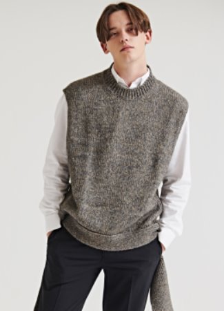 [Italy yarn] Tassel sweater vest [2 color]