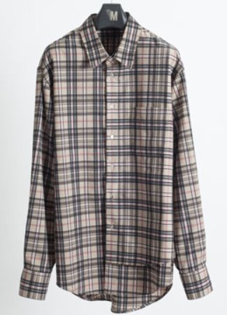 [Japan fabric] Double front bb check over fit shirts [품절 임박]