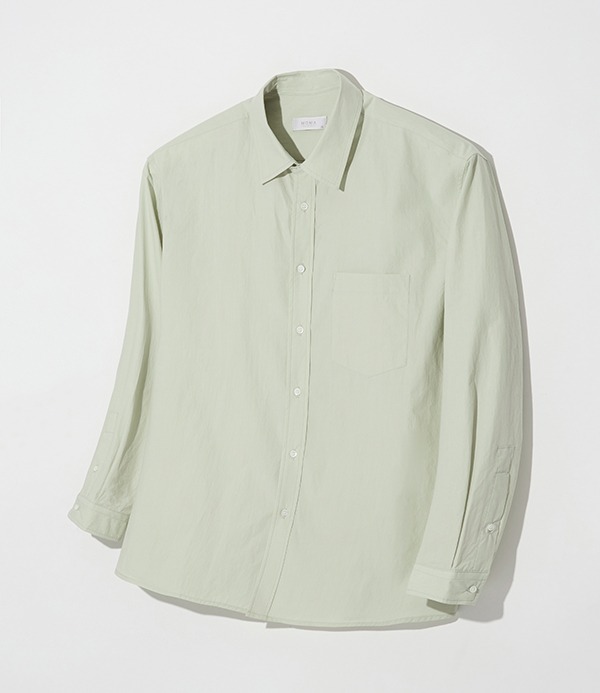 Cotton 80/1 typewriter cloth resilient finish signature shirts - mint green