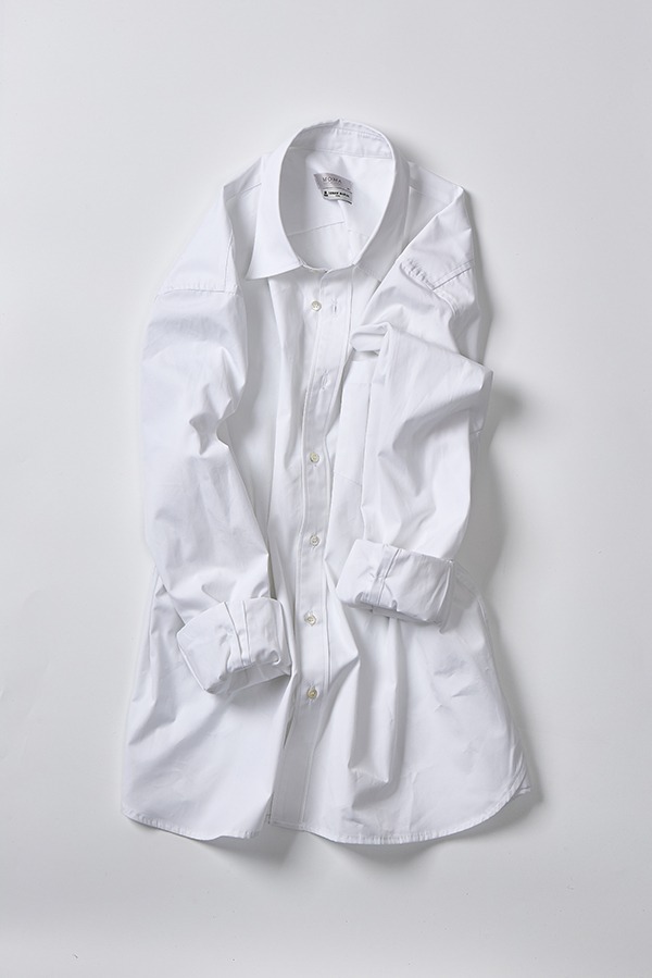Thomas mason 120/3 poplin white shirt