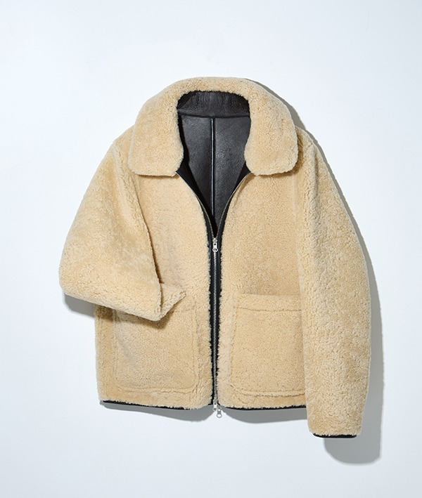 Timless minimal reversible shearling jacket  [품절임박]