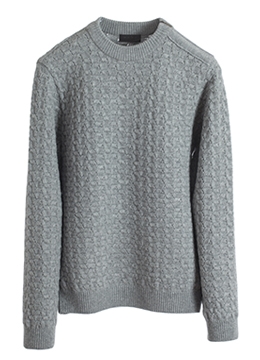 [Wool 100%] Berluti shoulder zipper sweater [ 3 color ]