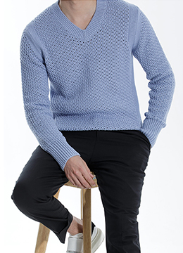 V-neck chain sweater - 5 color