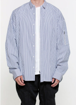 [Eurofabric] Front zipper ma-1 stripe shirt [품절 임박]