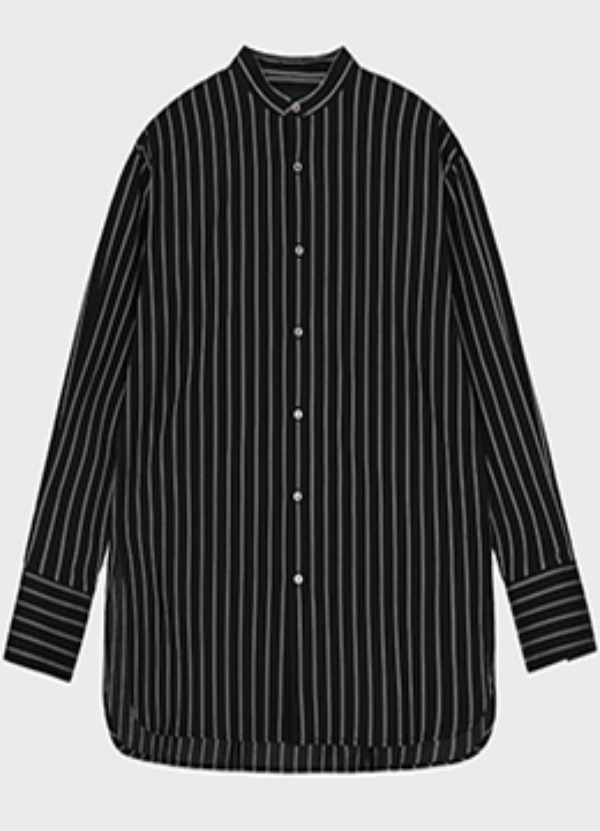 [Japan fabric]Striped cotton long shirt - 2 color