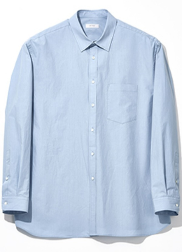 Cotton 80/1 typewriter cloth resilient finish signature shirts - sax blue