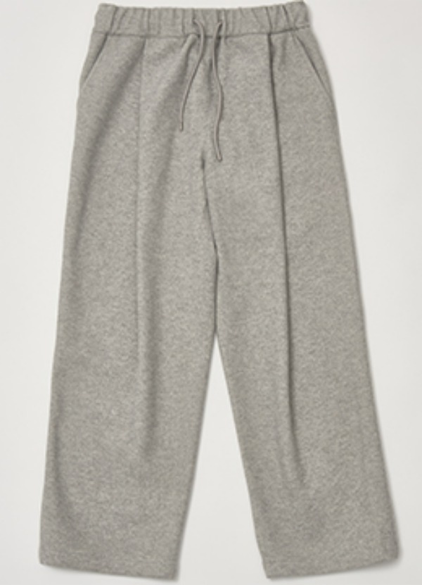 Drawstring  one tuck wide pants - Gray [품절임박]