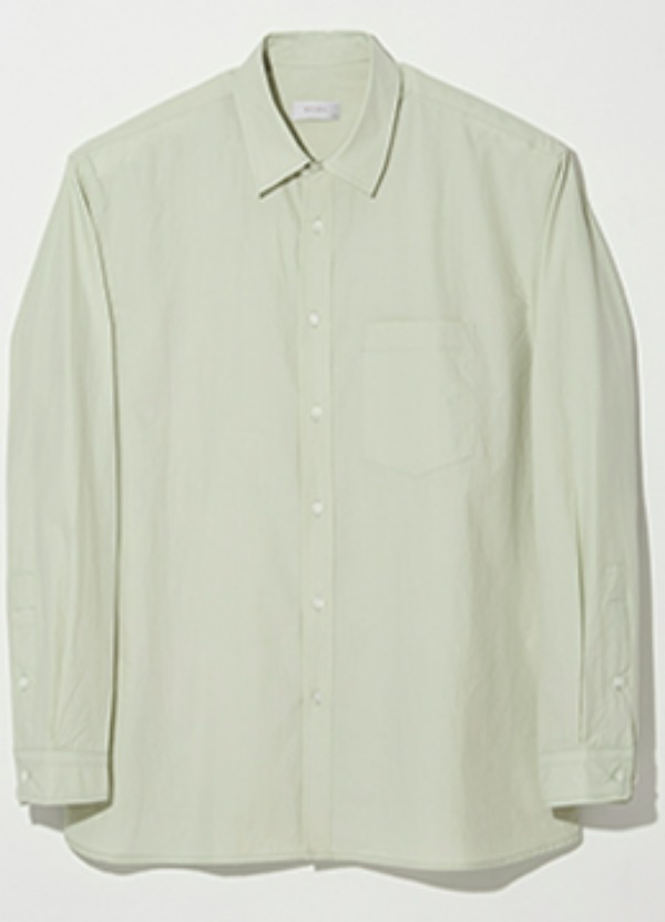 Cotton 80/1 typewriter cloth resilient finish signature shirts - mint green