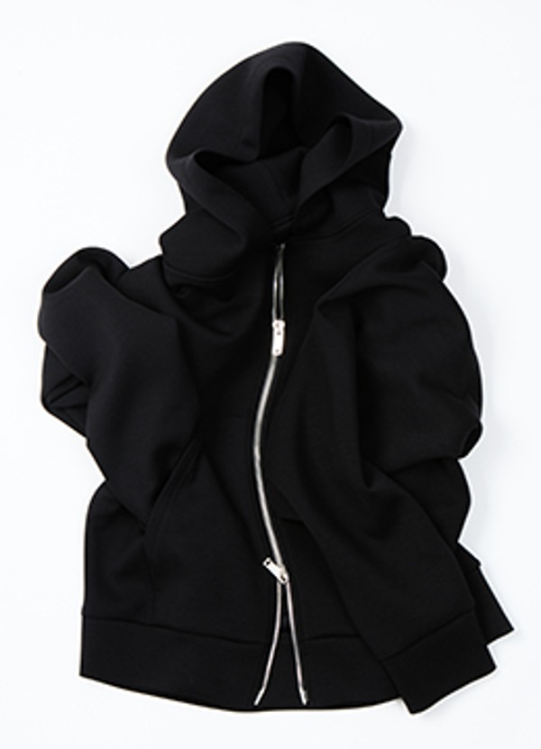 Japanese soft neoprene hood zip-up black [품절임박]